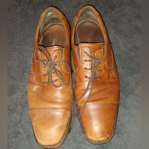 Johnston & Murphy Tan Cap Toe Leather Oxfords